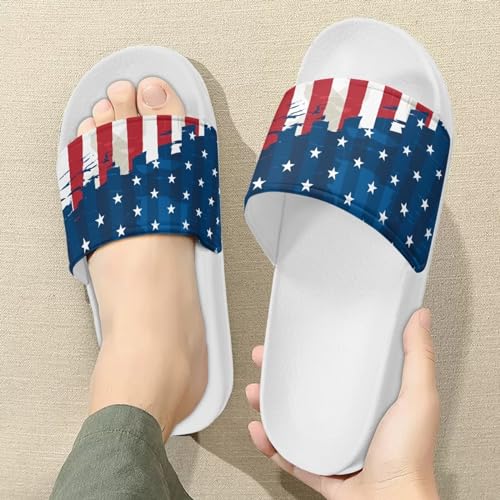 Mens Open Toe Sport Sandals Non-Slip Cozy Shower Shoes Comfortable Peep Toe Slide Sandals Single Band Plain Ultimate Comfort Slippers for Summer3
