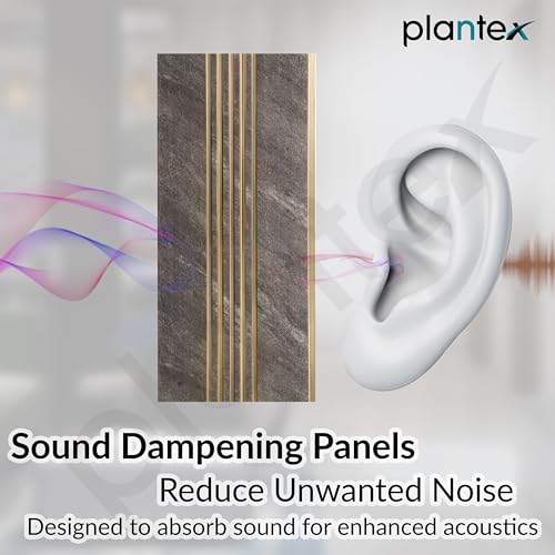 Image of Plantex Louvers Panel for Wall /8 Feet Wall Panels /3D Charcoal Panel for Interior Walls Decor - Pack of 10 Covers - 80 Sq. Ft, Size-1 Feet x 8 Feet (YD-1204)