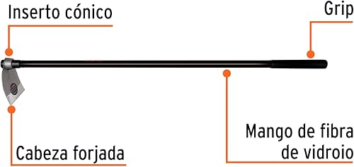 Miniatura 2 de TRUPER AL-1M - Azadas de ojo redondo con mango de 54 pulgadas, 1.6 libras (1.6 lbs)