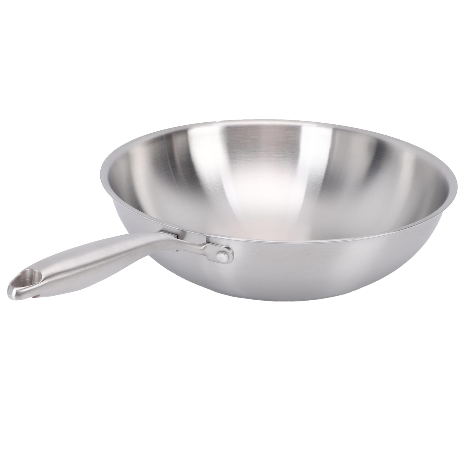 Alomejor Wok Antiaderente in Acciaio Inossidabile, Distribuzione Efficiente del Calore, per Pentole e Padelle, per Fornelli Elettrici a Gas, Lavabile in Lavastoviglie (34 cm)