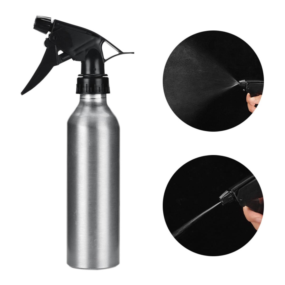 BETOOKY 5 Stück 250ml Sprühflasche Silber Kunststoff, Leer, Nachfüllbar