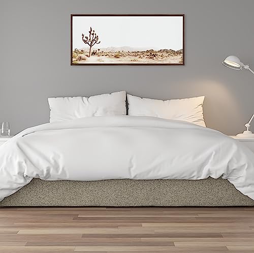 Kate and Laurel Sylvie Lone Joshua Tree Framed Canvas Wall Art by Amy Peterson Art Studio; 18x40 Brown; Nature Landscape Art Wall Décor by Kate and Laurel - Used condition - Image 4
