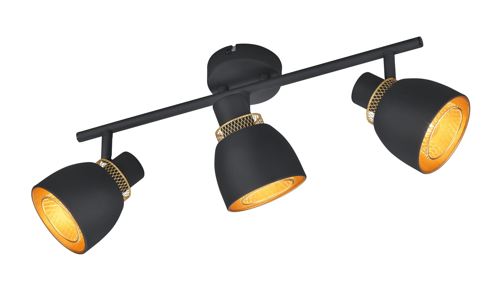 RL LIVE YOUR LIGHT Reality Spot Bar Punch R80813032, metal matt black/gold, without 3X E14