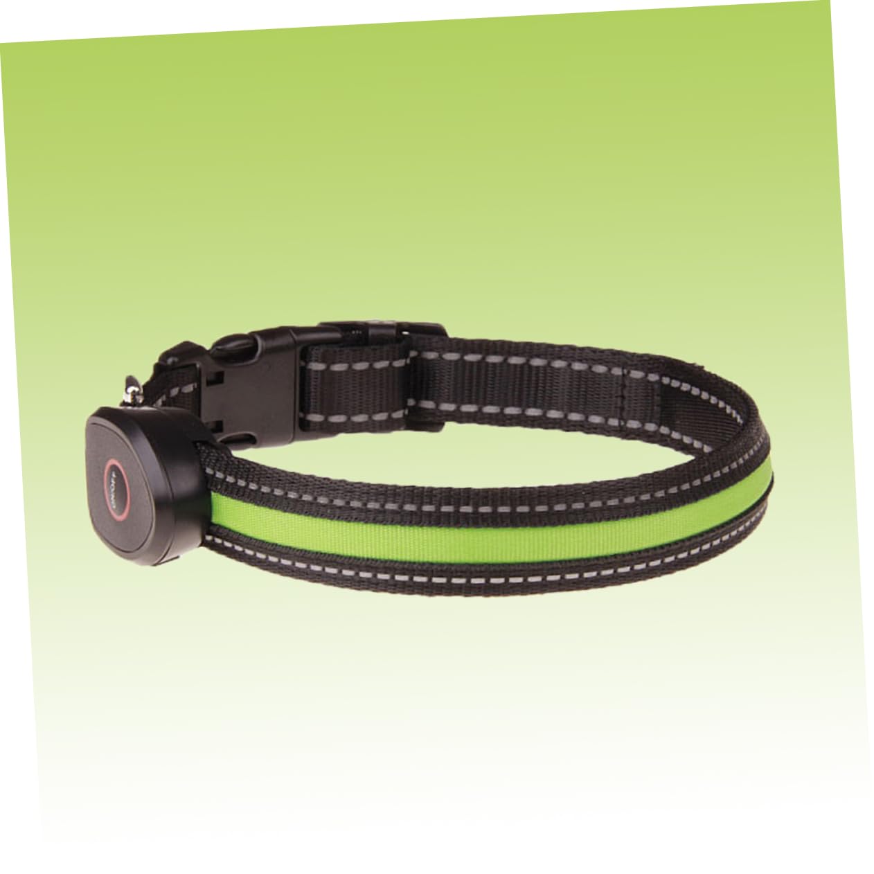Angoily Collier pour Chien 3 Pièces Lumières LED Clignotantes Chargeur USB Haute Visibilité Vert Taille L