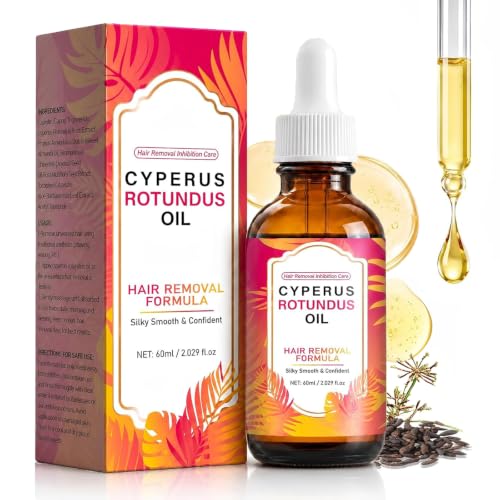 Cyperus Rotundus Oil for Men & Women 60ml Natural Hair Removal and Soothing Moisturizer Reduces Body Hair Growth Hair Removal Oil Ideal for All Skin Types 2.03 Fl Oz