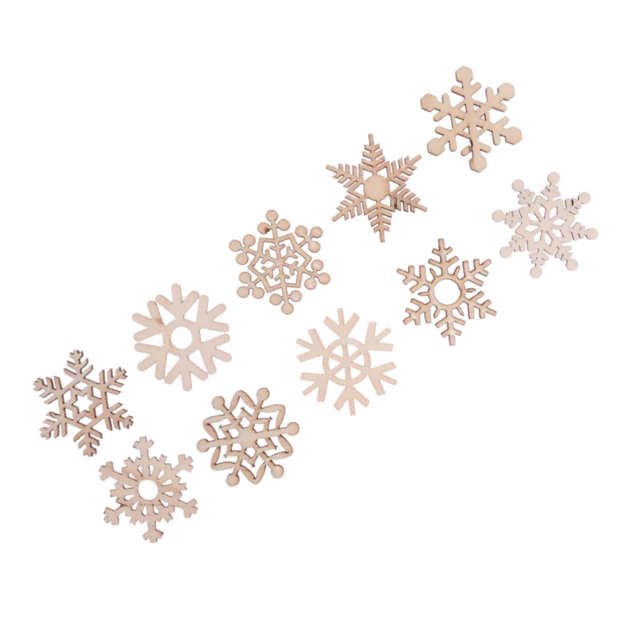 EXCEART 3 Juegos De De Nieve Para Decoración Navideña Adornos Colgantes De Madera De 50 Mm De Nieve En Forma De Rebanada Decoración Navideña Accesorio Para Fiestas 80 Piezas X 3