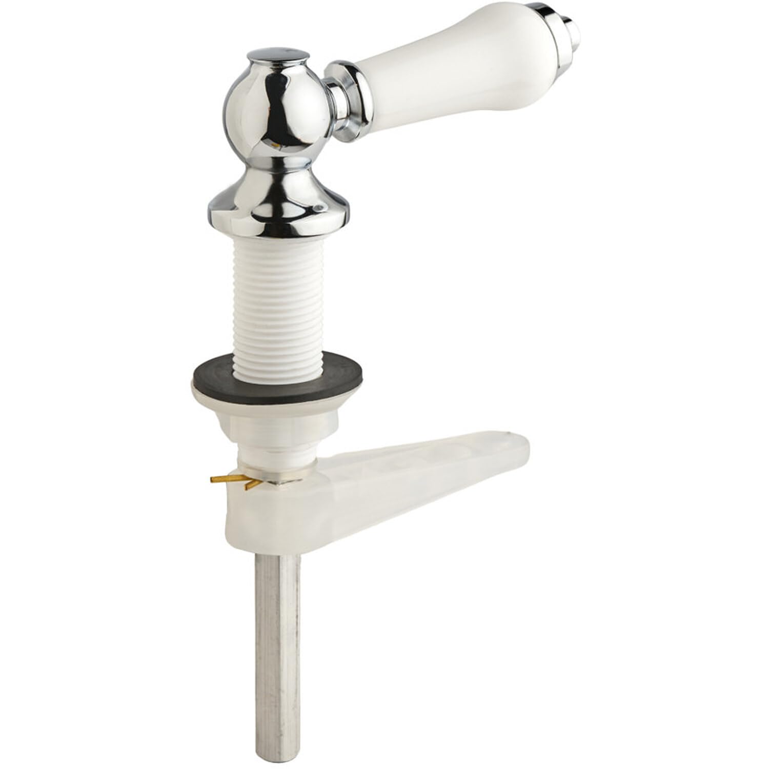 Hiatt Hardware White Decorative Ceramic Cistern Lever Replacement - Toilet Flush Handle For Elegant Bathroom Cistern Parts & Upgrade Kit