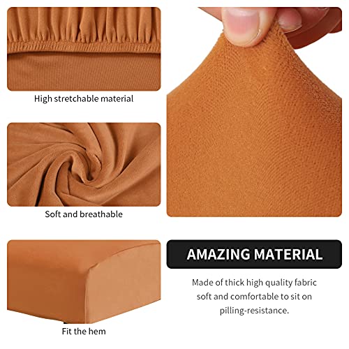 Searchi Armless Accent Chair Covers Stretch Velvet Slipper Chair Slipcover Furniture Protector, Chair Cover Without Arms Removable Washable For Living Room Hotel(Velvet Orange) #TOP2