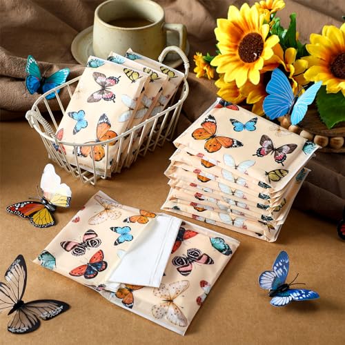Image of Geyee 50 Pack Travel Tissue Packets Facial Paper Napkins, Retro Butterfly