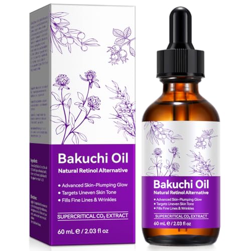 Bakuchi Oil Wrinkle Reduction Skin Firming &amp; Moisturizing, Natural Retinol Alternative for All Skin Types - Skin, Hair, Body, Face, 60ml