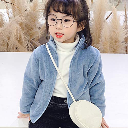 KESYOO Casaco de Lã para Meninas Fuzzy Casaco Infantil Sherpa Casaco Quente de Inverno para Crianças