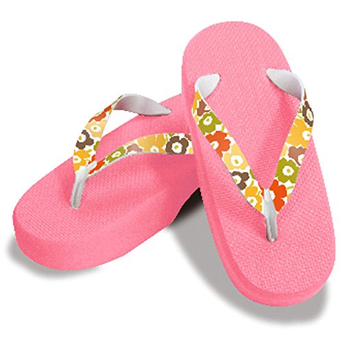 [One Step] [Hajime] Geta Clogs, Soft and Water Resistant, Sponge 9.8 inches (25 cm), Pink/4 Large Flowers, 4 Large Flowers 4 (Flower 4/25), flower 4, 25.0 cm