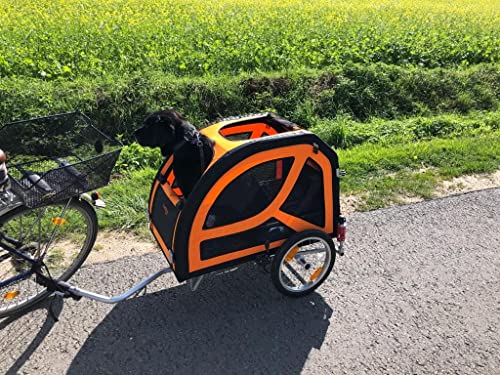 TrendPet DogBus M - gefederter Aluminium Fahrradanhänger für Hunde, Hundeanhänger für mittlere bis große Hunde