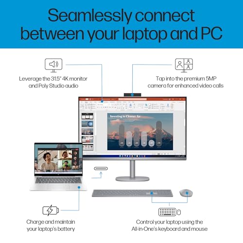 HP OmniStudio X All-in-One Desktop PC, Intel Core Ultra 7 155H, 16 GB DDR5, 1TB SSD, 80.1 cm (31.5"), Dual 2W Speakers,Windows 11,Office 21, Meteor Silver, 9.56 kg, 32-c0015in HP OmniStudio X All-in-One Desktop PC, Intel Core Ultra 7 155H, 16 GB DDR5, 1TB SSD, 80.1 cm (31.5"), Dual 2W Speakers,Windows 11,Office 21, Meteor Silver, 9.56 kg, 32-c0015in