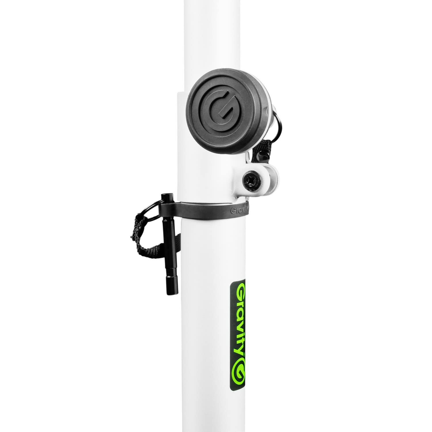 Gravity LS 431 W - Pied d'éclairage avec base carrée en acier et possibilité de montage excentrique