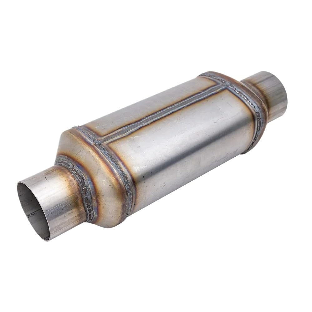 Car Exhaust Muffler Pipe Rezonator samochodowy ze stali nierdzewnej Wewnętrzna spiralna rura tłumika 3-calowy wlot Tłumik Samochodowy