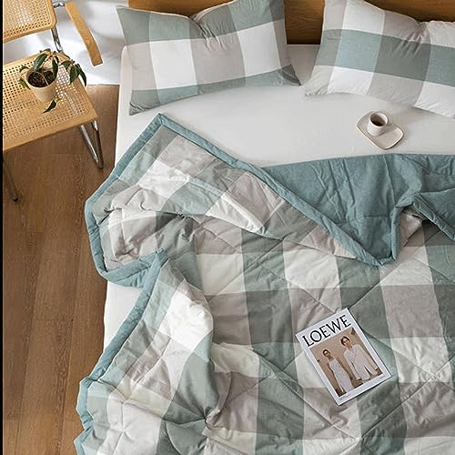 Couette d'été mince en coton lavé doux lit simple multicolore - 5