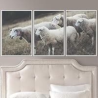 3 Piece Framed Canvas Wall Art Fun Animals Canvas Prints Home Artwork Decoration for Living Room,Bedroom - 16