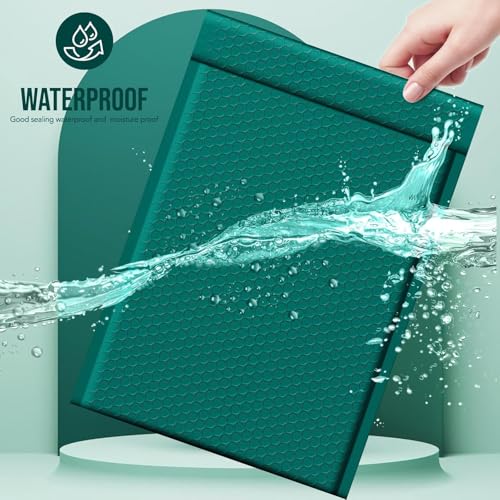Image of Fuxury Large Bubble Mailers 10.5x16 inch 250 Pack Forest Green Self Seal Padded Envelopes Opaque Mailing Envelopes Bubble Padded Cushion Padded Mailers for Packaging Small Business Bulk #5