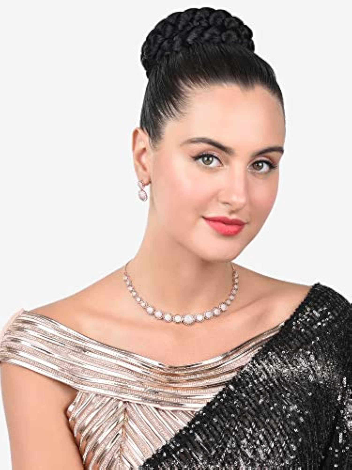 Dazzling Cubic Zirconia Bling Necklace & Earring Set for Women