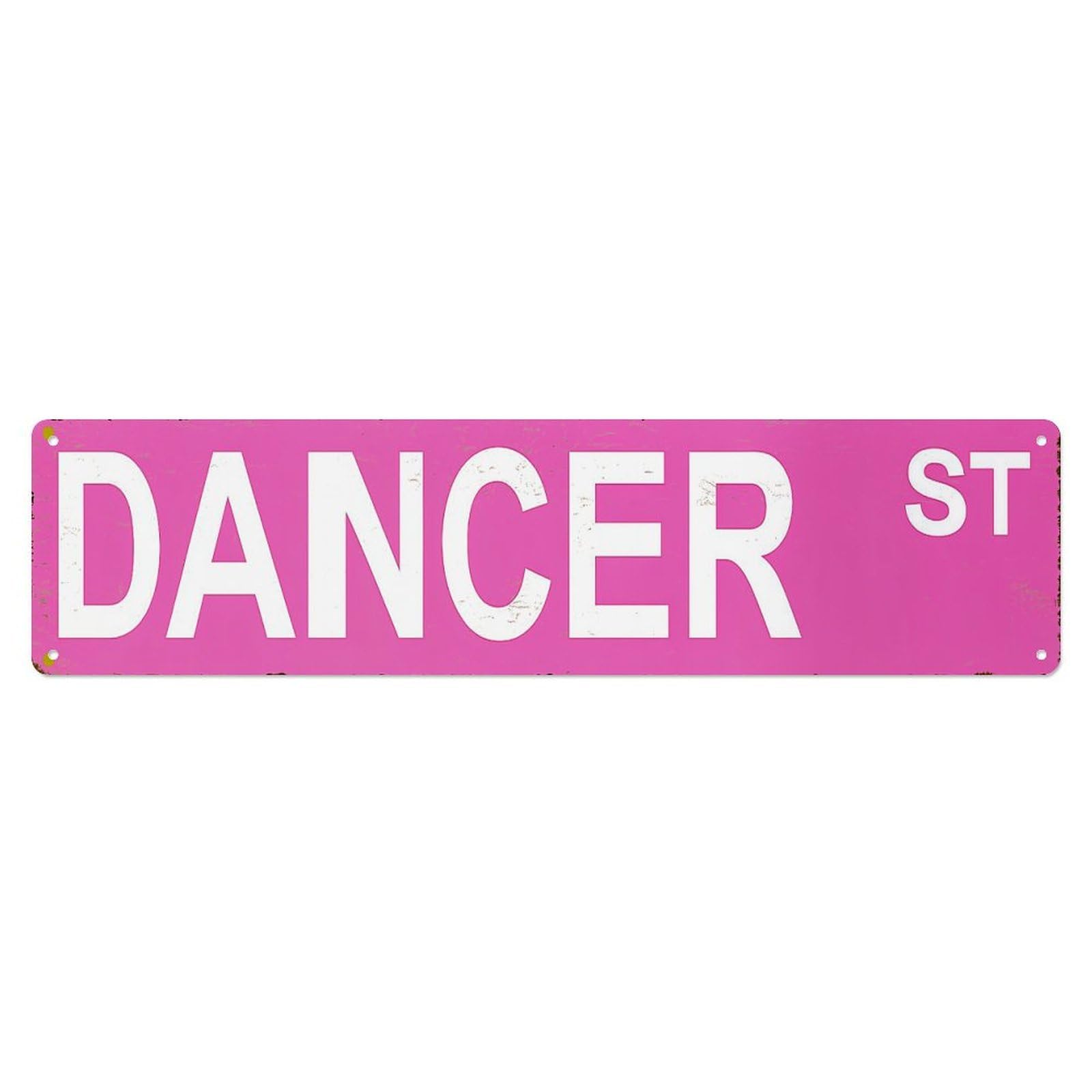 Dancer Street Sign Pattern Metal Tin Sign Plaque