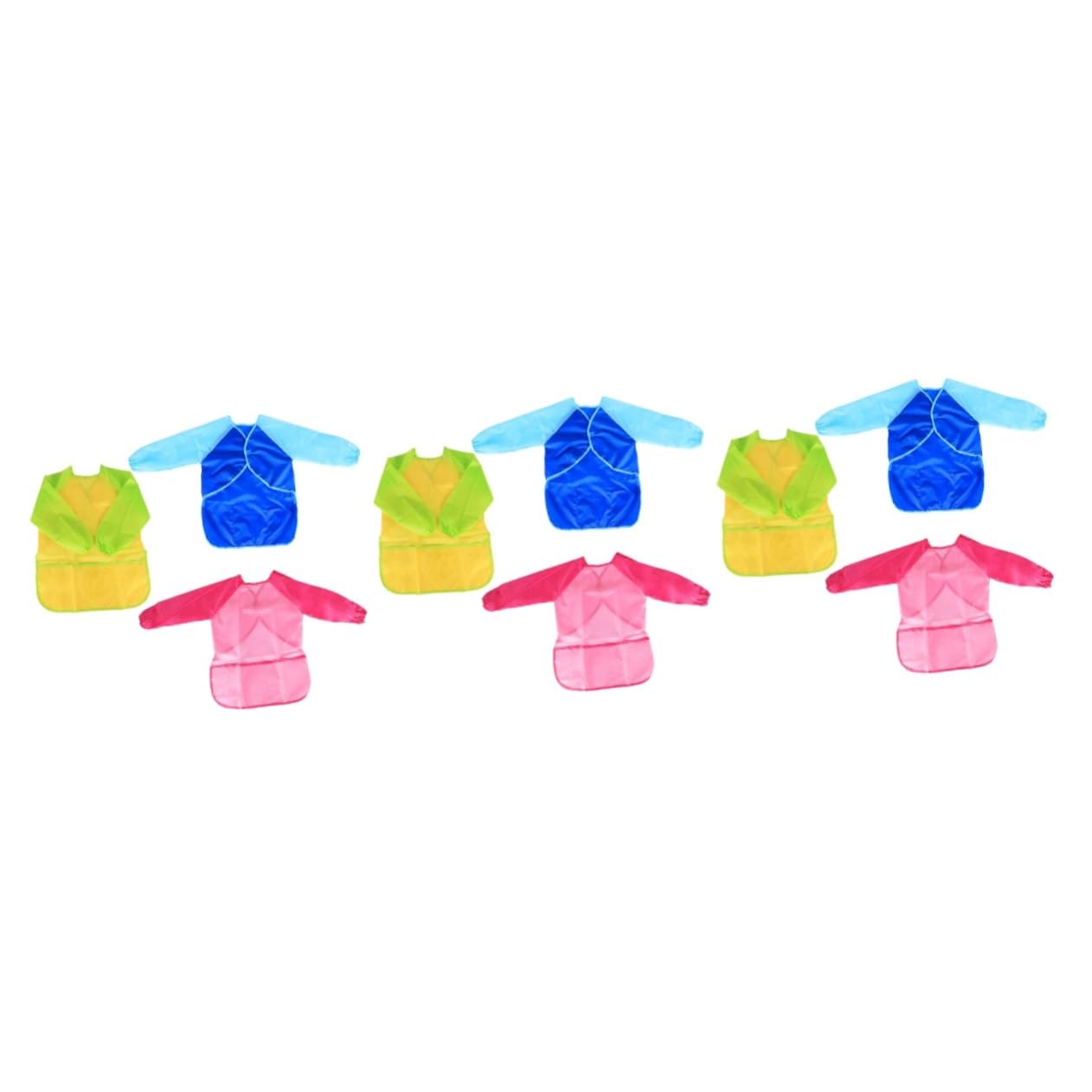 Abaodam 9pièces Tablier De Peinture Garçon Fille Blouse Étanche à Manches Longues Pour Activités Artistiques