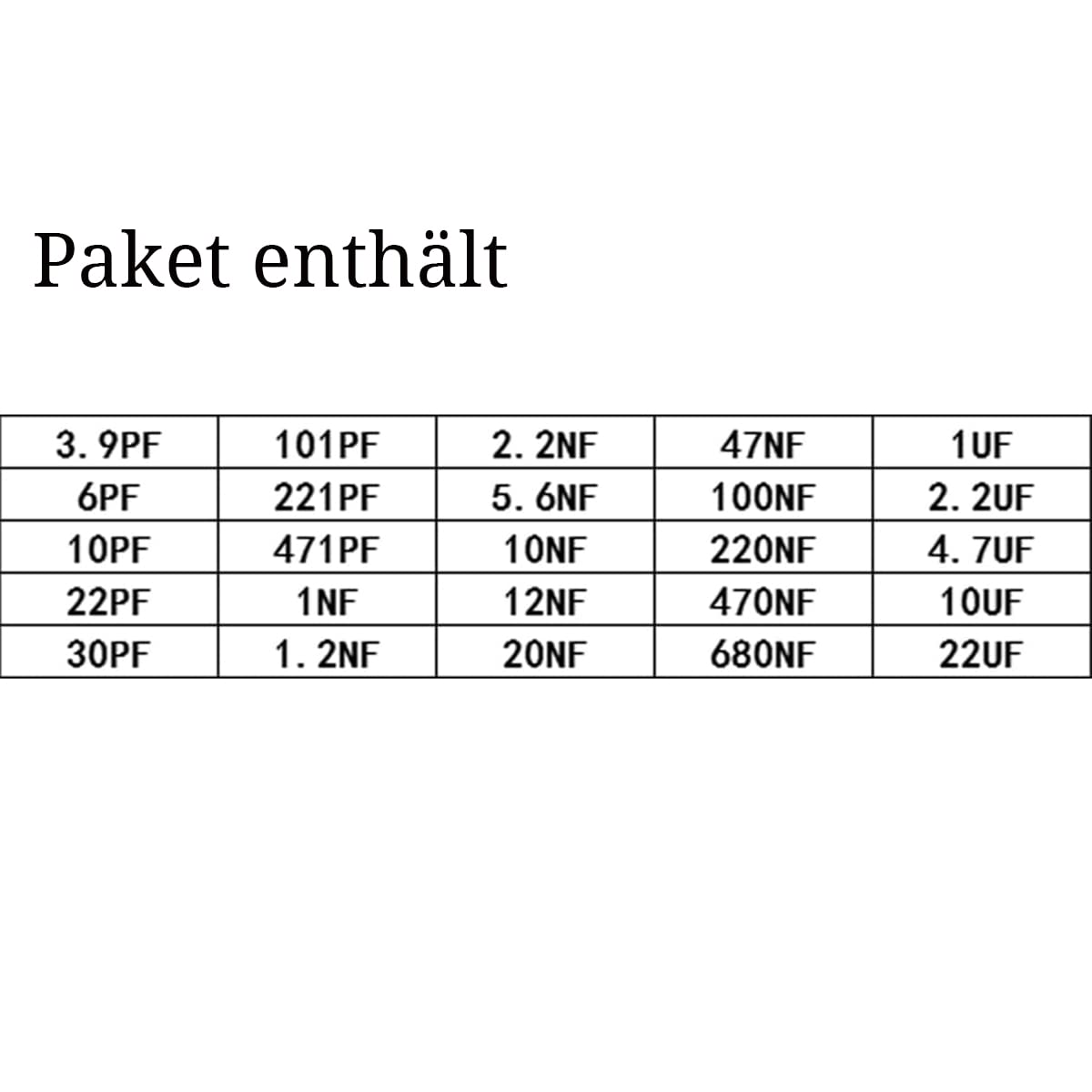 Kit 620 Condensatori Elettronici 0805 - 31 Valori Da 1pF A 1uF, Per Fai Da Te E Riparazioni - Foto 8