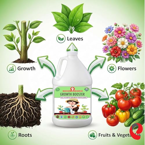 Image of Erwon All Plants Growth Booster Organic fertilizer, Powerful Essential Liquid Fertilizer for Plants Growth, flowers, vegetables and fruit plants (1000 ml)