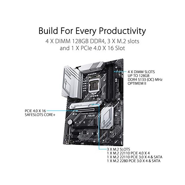 ASUS PRIME Z590-P - Placa base (Intel Z590, LGA 1200, ATX VRM de 11 fases DrMOS, PCIe 4.0, 3 M.2, HDMI, DisplayPort, SATA 6 GBps, Intel 2.5 GB Ethernet, USB 3.2 Gen. 2x2 tipo C frontal y Aura Sync) - Image 5