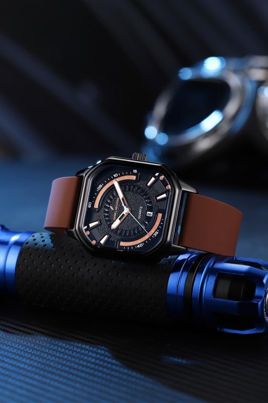 Image of Daniel Hechter Paris Rivoli Collection Modern Analog Watch for Men with Octagon Dial and Silicon Band-DHM1003