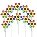 ZoneYan 10 Pièces Moulin à Vent Enfant Jouet, Moulin à Vent Jardin Exterieur, Moulin à Vent Jouet Enfant, Moulin à Vent Plastique, Fleur Moulin à Vent, Décoration Pelouse et Jardin