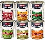 animonda GranCarno Adult Hundefutter, Nassfutter für ausgewachsene Hunde, kräftige Variation, 6 x 800 g