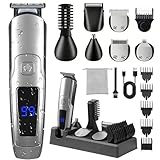 ritarga Beard Trimmer for Men, 20 Length Settings, 14-in-1 Cordless Grooming Kit, Waterproof Electric Razor for Men, Hair Trimmer, Nose Hair Trimmer, Cordless Hair Clippers with Travel Bag