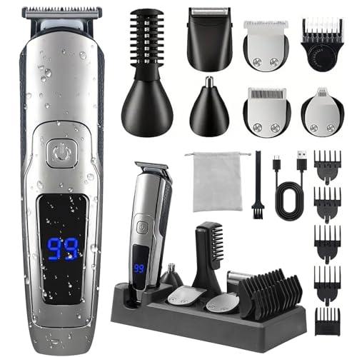 ritarga Beard Trimmer for Men, 20 Length Settings, 14-in-1 Cordless Grooming Kit, Waterproof Electric Razor for Men, Hair Trimmer, Nose Hair Trimmer, Cordless Hair Clippers with Travel Bag