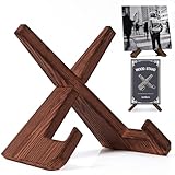 Now Playing Vinyl Record Stand, Single Wood Vinyl Record Display, 1 Second Assemble Now Spinning Stands, LP Player Accessories, Wooden Album Stand, Plate Holders for Displaying, Gifts for Record Lover