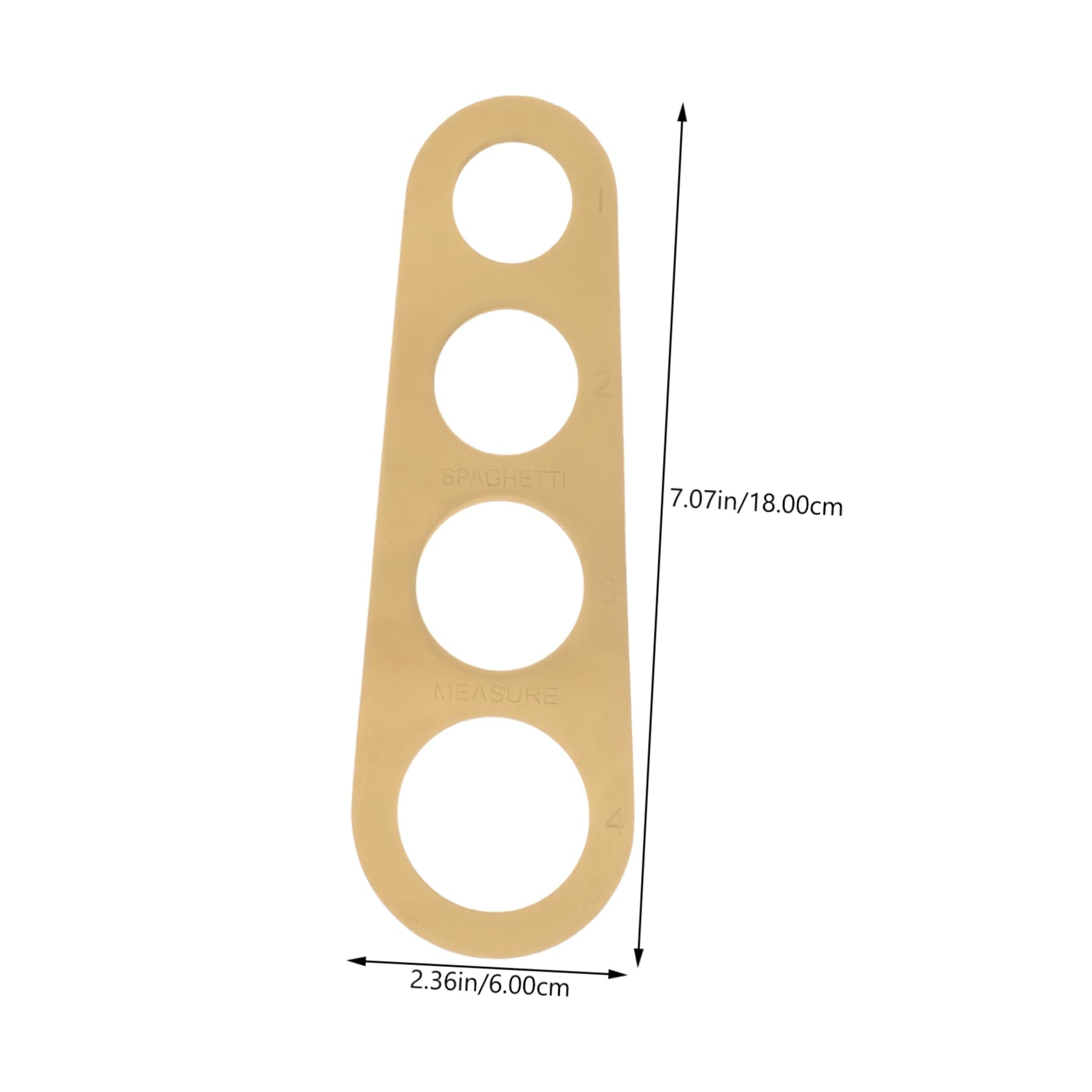Garneck 4 Hole Pasta Ruler Spaghetti Measure Tool Italian Pasta Measuring Device Non-slip Food Grade Stainless Steel