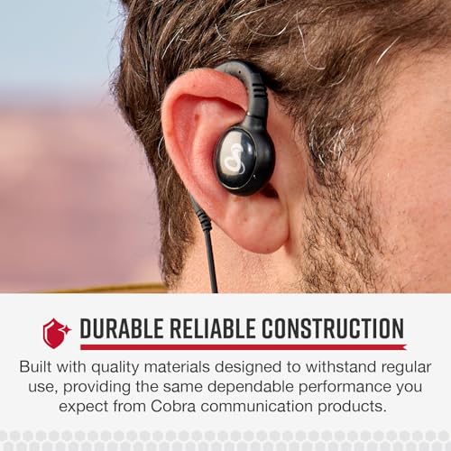 Image of Cobra 2.5mm C-Style Around the Ear Headset - Comfortable Hook Design with Secure Fit Earpiece for Cobra Two-Way Radios