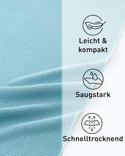 Fit-Flip Yoga Handtuch rutschfest mit Noppen - hygienische Auflage für Yogamatte - Yogatuch schnelltrocknend aus Mikrofaser für Sport Matte und Fitness - Pilates Handtücher (185 x 63 cm – Jade)