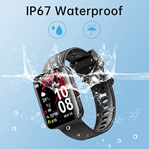 Smartwatch, 1.4 Zoll Touch-Farbdisplay Smart Watch mit Pulsmesser Schlafmonitor, Fitness Tracker mit Schrittzähler für Damen Herren, Smart Watch IP67 Wasserdicht Sportuhr fitnessuhr mit Stoppuhr - 7