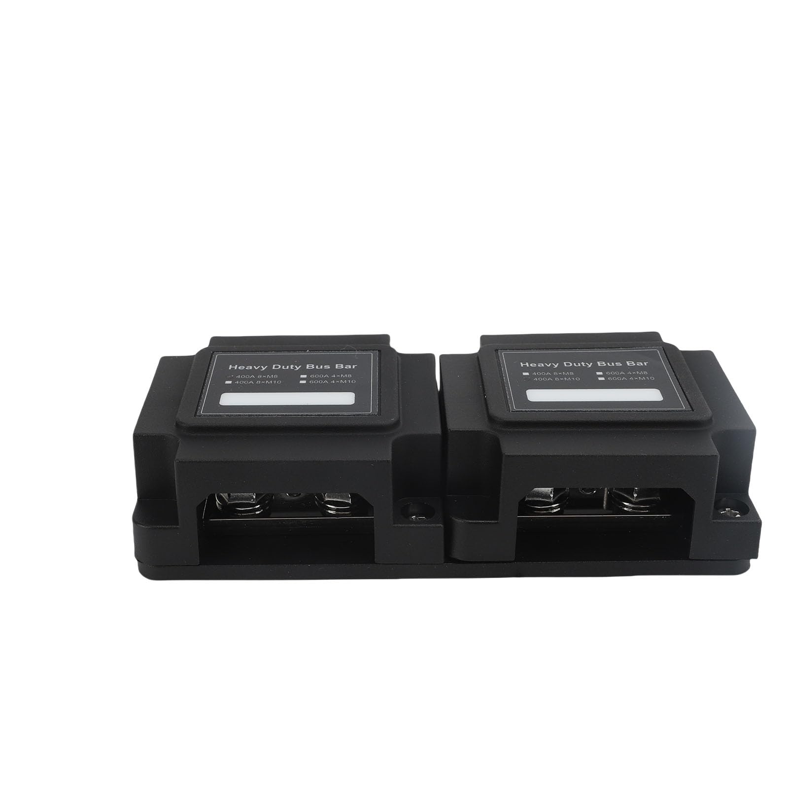 JTLB Bloc de Distribution d'alimentation, Barre de Bus de Batterie avec é 8xm10, pour L'automobile, Bateau, Yachts, Gérer Facilement la Puissance dans Le Véhicule DC 12-48V, (Tout Noir)