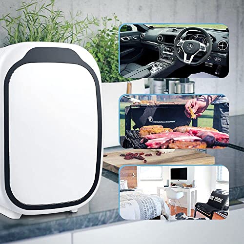 Mini koelkast, 6 liter draagbare koeler en warmer persoonlijke koelkast for huidverzorging, cosmetica, draagbare koelkast Geweldig for slaapkamer, kantoor, auto (wit) - Afbeelding 8