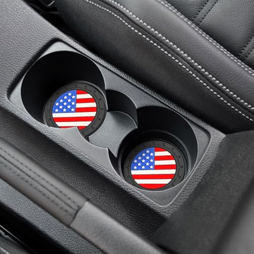 Portavasos para carro con diseño bandera USA, 4 unidades miniatura 6