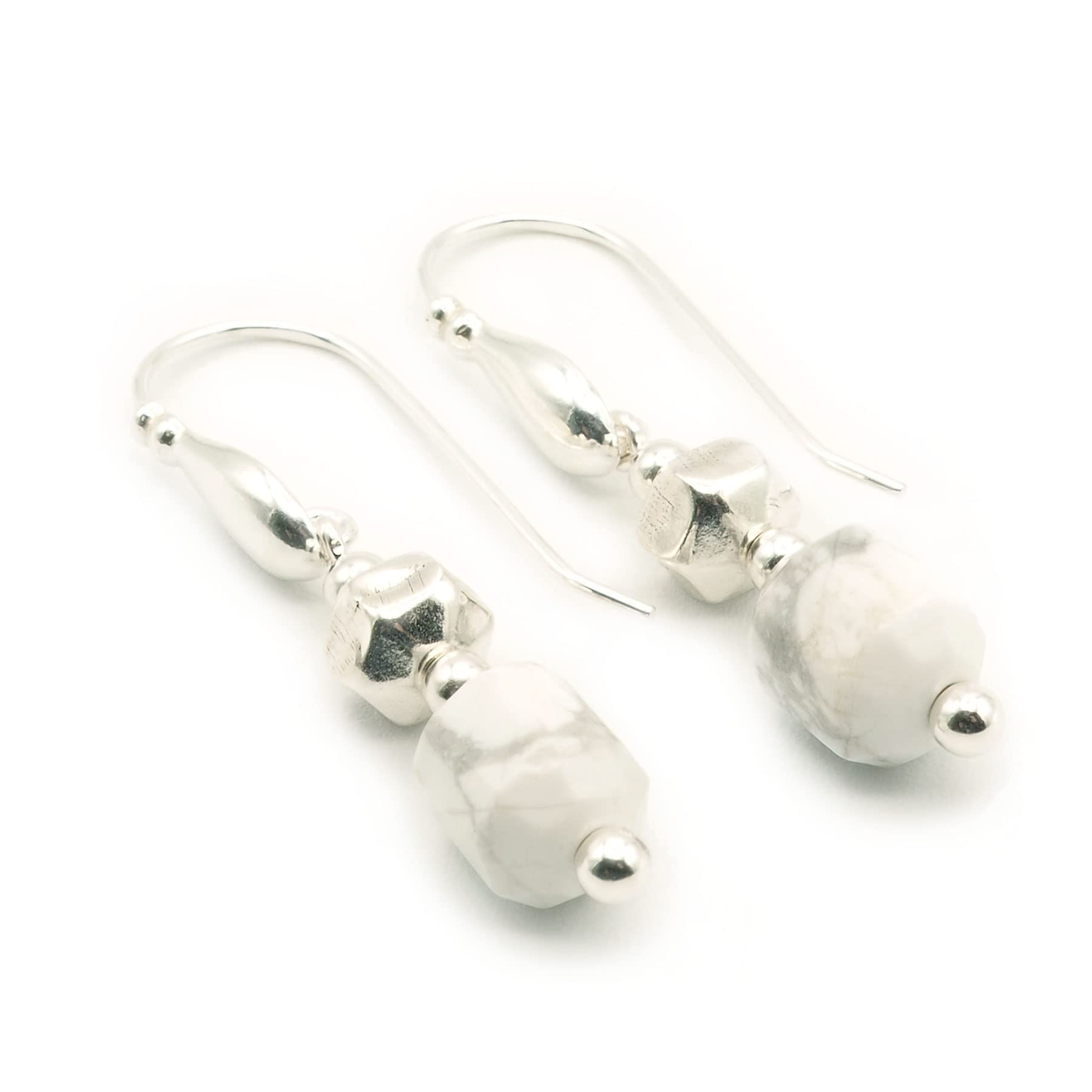 Pendientes de Howlita y Plata 925