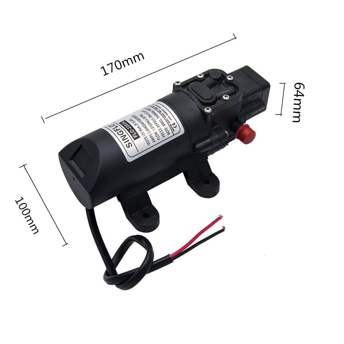 12V 4L/Min électrique haute pression diaphragme pompe à eau auto-amorçante pour pompe réservoir transfert caravane Camping ferme bateau
