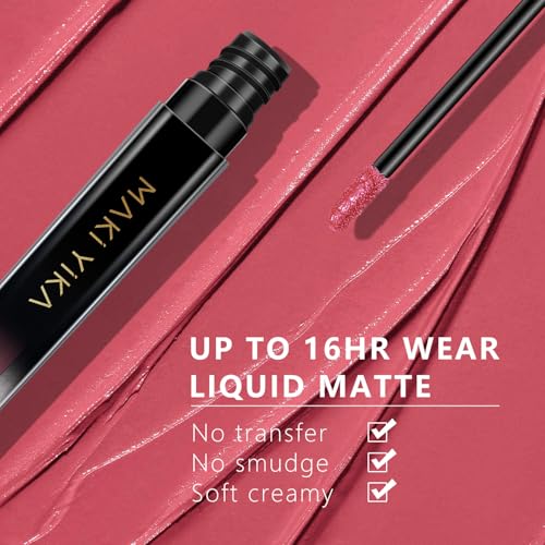 Image of MAKI YIKA Pink Lipstick Matte for Women Color Stay Long Lasting Lipsticks