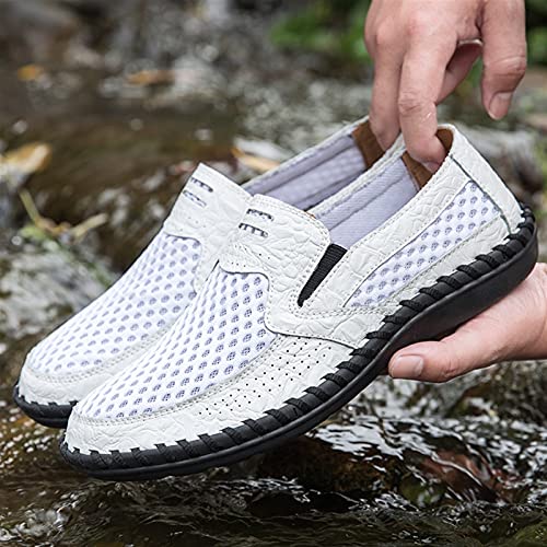 HOOENG Smoking Loafer Shoes for Men Round Toe Breathable Loafer Shoes Flexible Flat Heel Lightweight Driving Slip On2