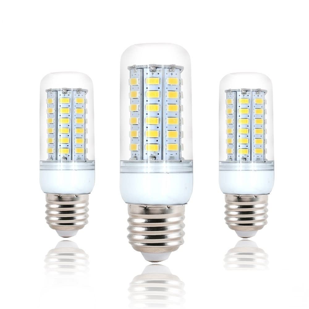 fengyan Casa Bombillas, Paquete de 10, Bombilla LED de maíz E27 AC220V 24/38/48/56/69/72/96Leds lámpara de Foco de araña Bombilla LED Familiar Lámpara(Warm White,96 Leds)