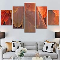 SIGNWIN 5 Panel Canvas Wall Art Modern Art Abstract Contemporary Edgy Mixed Media Multicolor Patterns for Home Decorations Ready to Hang - 60