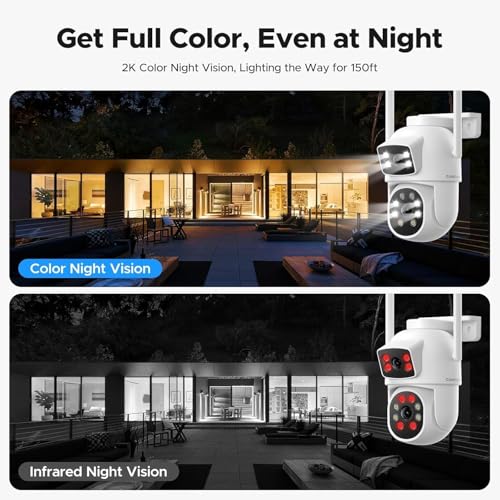 Camcamp 2K Wireless Outdoor Security Camera System with Auto Tracking and Human Detection, 10CH NVR, 500GB HDD