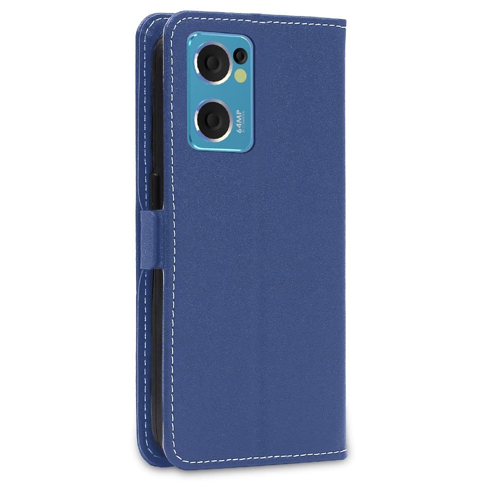 DENDICO Cover per OnePlus Nord 2 5G, Premium Portafoglio PU Custodia in PU Pelle, Flip Libro TPU Bumper Caso per OnePlus Nord 2 5G, Rosso